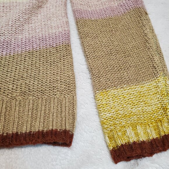 Anthropologie Ee:Some Metallic Turtleneck Fairy Bohemian Cropped Knit Sweater M - Picture 2 of 9